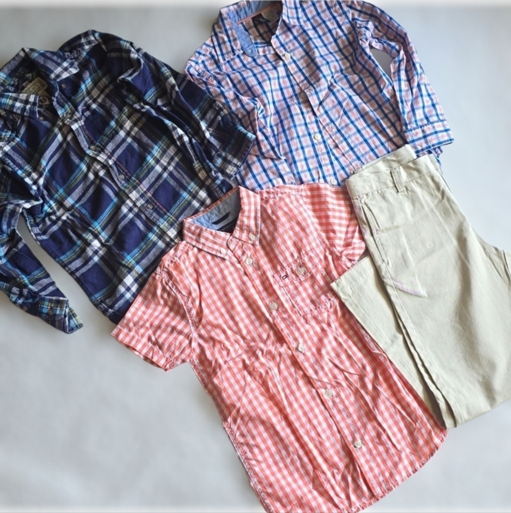 Polo Ralph Lauren Kids Khaki Pants Tommy Hilfiger Shirts Bundle Size 5/6